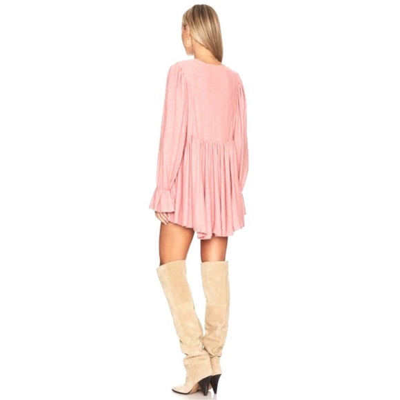 Revolve Free People Don’t Call Me Baby Rosie Oversized ButtonUp Longsleeve Dress - Picture 3 of 11